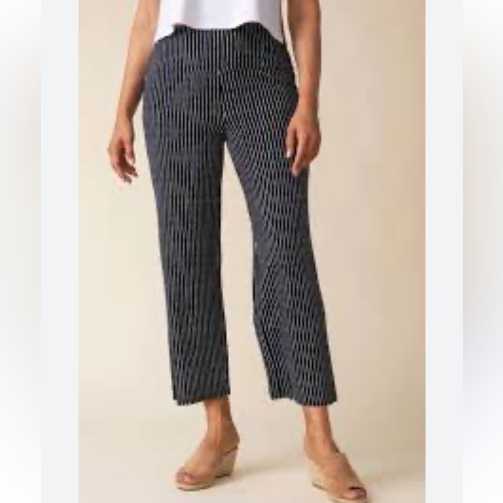 Habitat Core Travel Flood Pants Black White Stitched Stripe Dolphin Hem-XS
